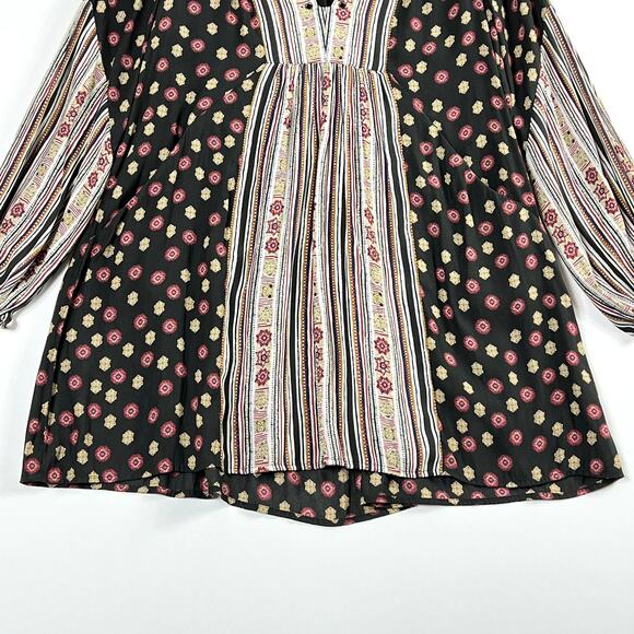 Free People Rain Or Shine Mini Dress Tunic Bohemian Pebble Womens Small - Picture 3 of 9